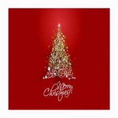 Tree Merry Christmas Red Star Medium Glasses Cloth (2-side) by Alisyart