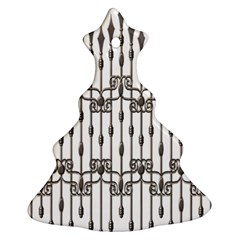 Iron Fence Grey Strong Christmas Tree Ornament (two Sides) by Alisyart