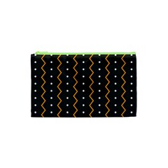 Halloween Zigzag Vintage Chevron Ornamental Cute Polka Dots Cosmetic Bag (xs) by Alisyart