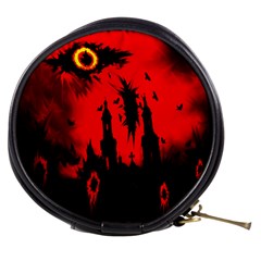 Big Eye Fire Black Red Night Crow Bird Ghost Halloween Mini Makeup Bags by Alisyart