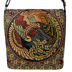 Wings Feathers Cubism Mosaic Flap Messenger Bag (s) by Celenk