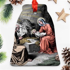 The Birth Of Christ Bell Ornament (two Sides)