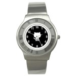 Logo Icon Github Stainless Steel Watch Front