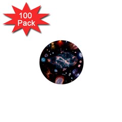 Galaxy Nebula 1  Mini Magnets (100 Pack) 