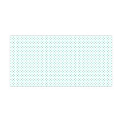 Tiffany Aqua Blue Candy Polkadot Hearts On White Yoga Headband