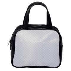 Bright White Stitched And Quilted Pattern Classic Handbags (one Side) by PodArtist