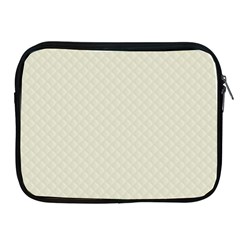Rich Cream Stitched And Quilted Pattern Apple Ipad 2/3/4 Zipper Cases by PodArtist