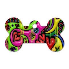 Seamless Texture Pattern Tile Dog Tag Bone (one Side)