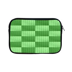 Wool Ribbed Texture Green Shades Apple Ipad Mini Zipper Cases by Celenk
