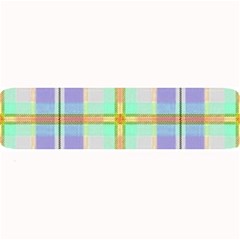 Blue And Yellow Plaid Large Bar Mats