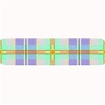 Blue And Yellow Plaid Large Bar Mats 32 x8.5  Bar Mat