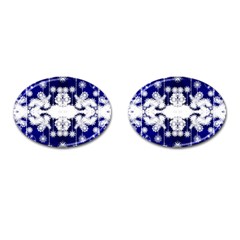 The Effect Of Light  Very Vivid Colours  Fragment Frame Pattern Cufflinks (oval) by Celenk