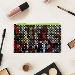 Christmas Cross Stitch Background Cosmetic Bag (xs)