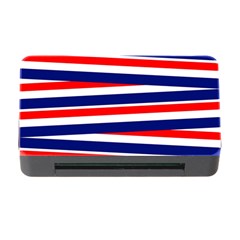 Red White Blue Patriotic Ribbons Memory Card Reader With Cf by Celenk