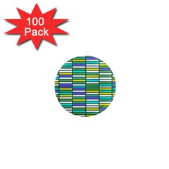 Color Grid 03 1  Mini Magnets (100 Pack) 
