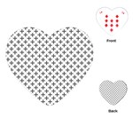 Black Cross Playing Cards (Heart)  Front