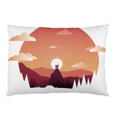 Design Art Hill Hut Landscape Pillow Case