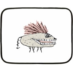 Monster Rat Hand Draw Illustration Fleece Blanket (mini)