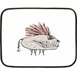 Monster Rat Hand Draw Illustration Fleece Blanket (Mini) 35 x27  Blanket