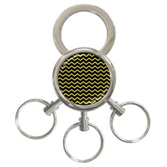 Yellow Chevron 3-ring Key Chains by jumpercat