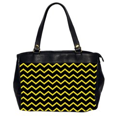 Yellow Chevron Office Handbags (2 Sides)  by jumpercat