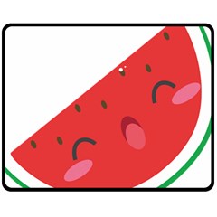 Watermelon Red Network Fruit Juicy Fleece Blanket (medium)  by BangZart
