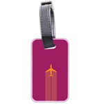 Airplane Jet Yellow Flying Wings Luggage Tags (Two Sides) Back