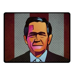 George W Bush Pop Art President Usa Fleece Blanket (small)