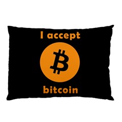 I Accept Bitcoin Pillow Case (two Sides) by Valentinaart