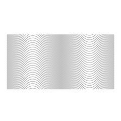 Monochrome Curve Line Pattern Wave Satin Wrap