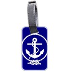 Anchor Flag Blue background Luggage Tags (Two Sides) Front