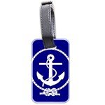 Anchor Flag Blue background Luggage Tags (Two Sides) Back