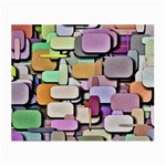 Background Painted Squares Art Small Glasses Cloth (2-Side) Back
