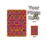 Fern Landscape In Harmony With Bleeding Hearts Fantasy Art Playing Cards 54 (Mini)  Front - Spade3