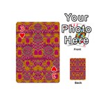 Fern Landscape In Harmony With Bleeding Hearts Fantasy Art Playing Cards 54 (Mini)  Front - Heart3
