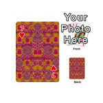 Fern Landscape In Harmony With Bleeding Hearts Fantasy Art Playing Cards 54 (Mini)  Front - Heart7