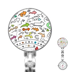 Desktop Pattern Art Graphic Design Stainless Steel Nurses Watch