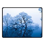 Nature Inspiration Trees Blue Fleece Blanket (Small) 50 x40  Blanket Front