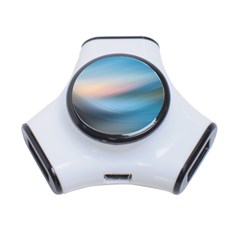 Wave Background Pattern Abstract Lines Light 3-port Usb Hub