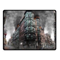 War Destruction Armageddon Disaster Fleece Blanket (small)