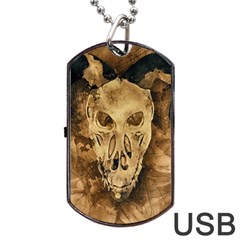 Skull Demon Scary Halloween Horror Dog Tag Usb Flash (one Side)