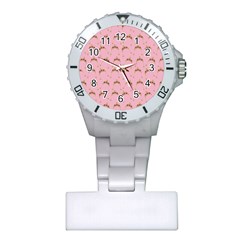 Pink Beige Hats Plastic Nurses Watch