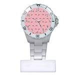 Pink Beige Hats Plastic Nurses Watch Front