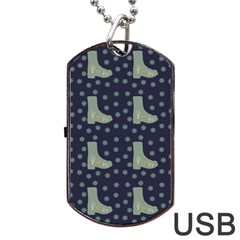 Blue Boots Dog Tag Usb Flash (two Sides)