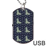 Blue Boots Dog Tag USB Flash (Two Sides) Back