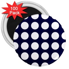 Big Dot Blue 3  Magnets (100 Pack)