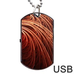 Abstract Fractal Digital Art Dog Tag Usb Flash (one Side)