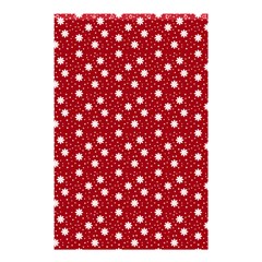 Floral Dots Red Shower Curtain 48  X 72  (small)  by snowwhitegirl