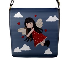 Cupid Girl Flap Messenger Bag (l)  by Valentinaart