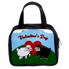 Valentines Day - Sheep  Classic Handbags (2 Sides) by Valentinaart